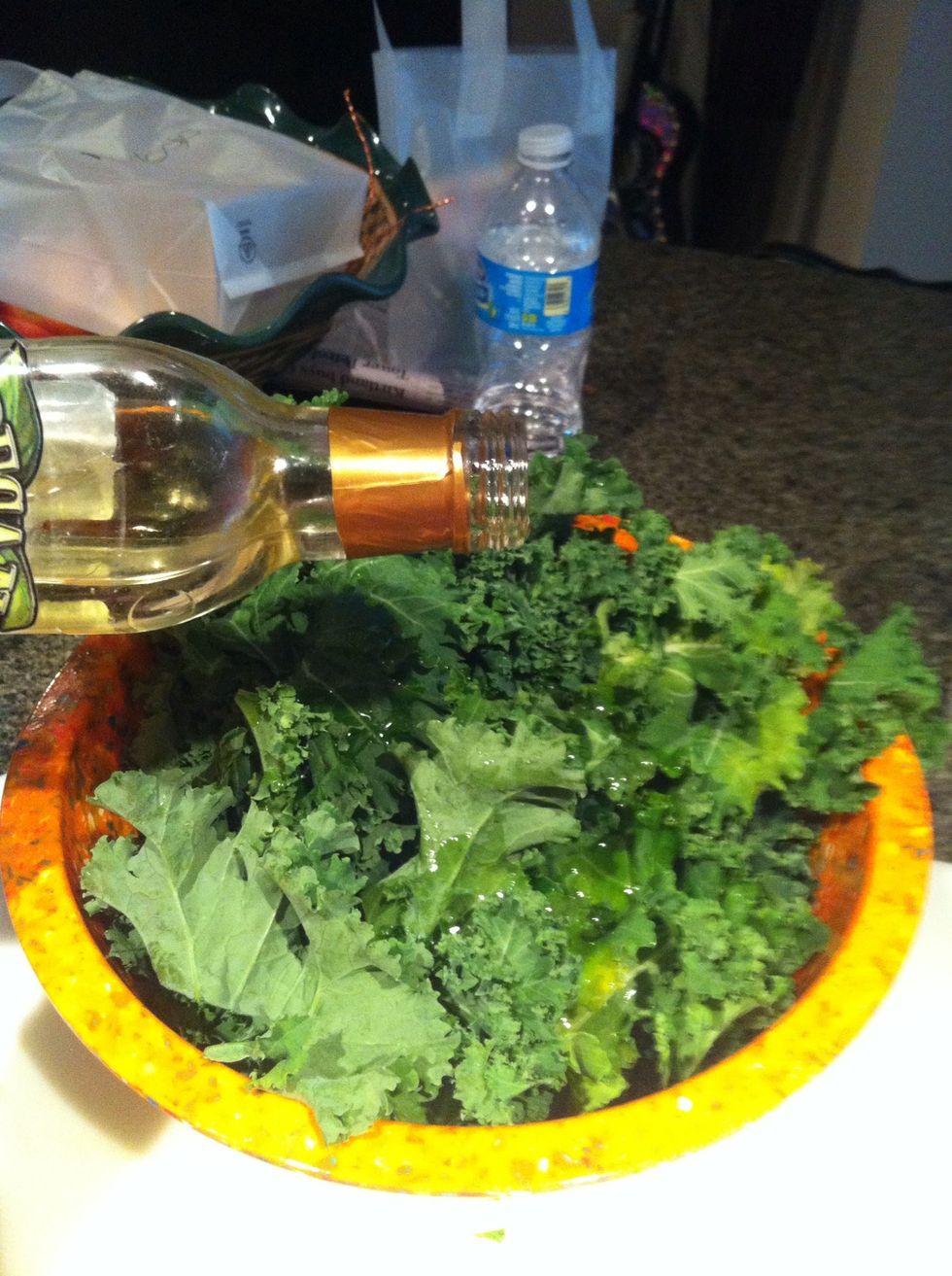 Add oil. Coconut is a very healthy alternative to other oils, olive or any nut oil will work too. Not too much a tablespoon or two. Mix it up w sea salt & pepper, you can also add red pepper flakes!