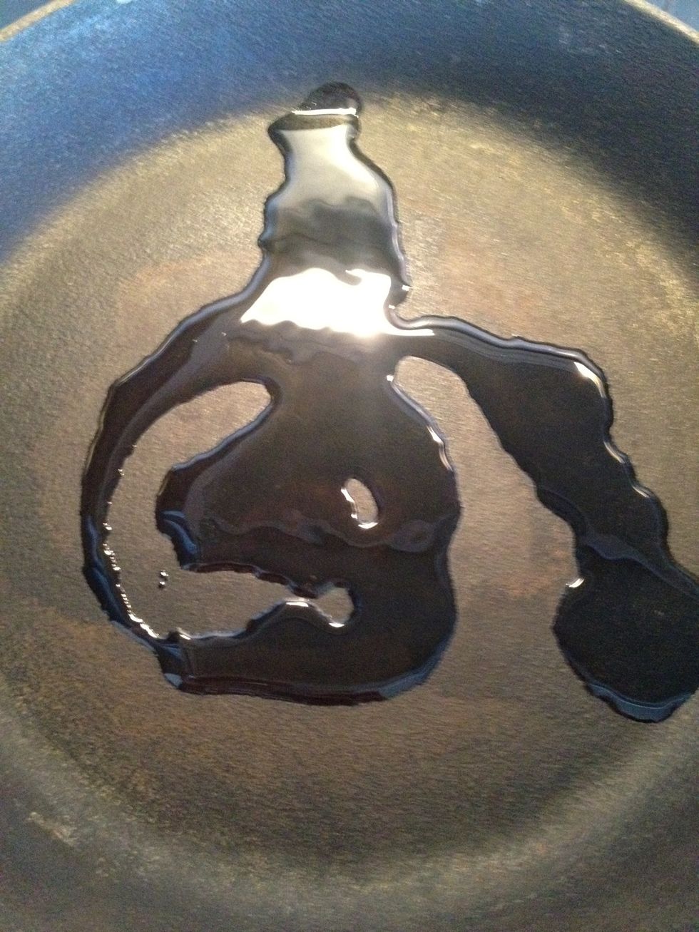 Add oil in hot pan
