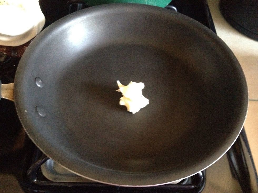 Add oil or butter to your pan.