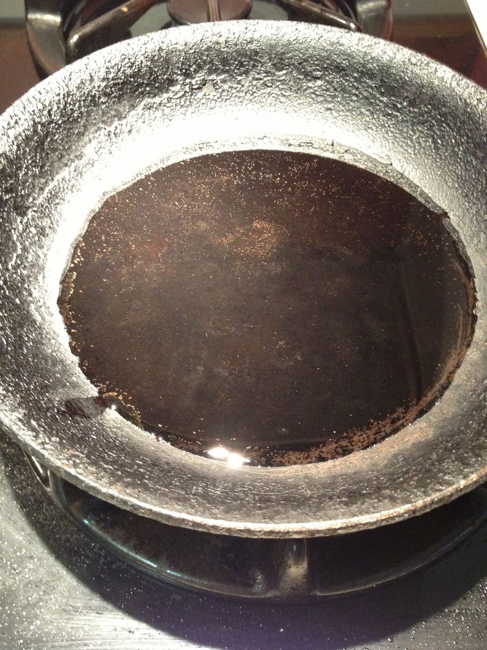 Add oil to a little pan.