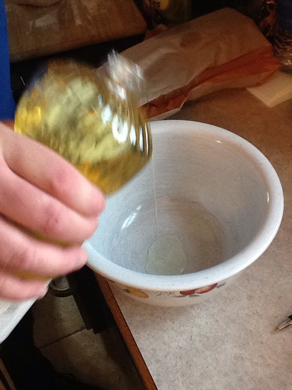 Add oil to clean bowl.