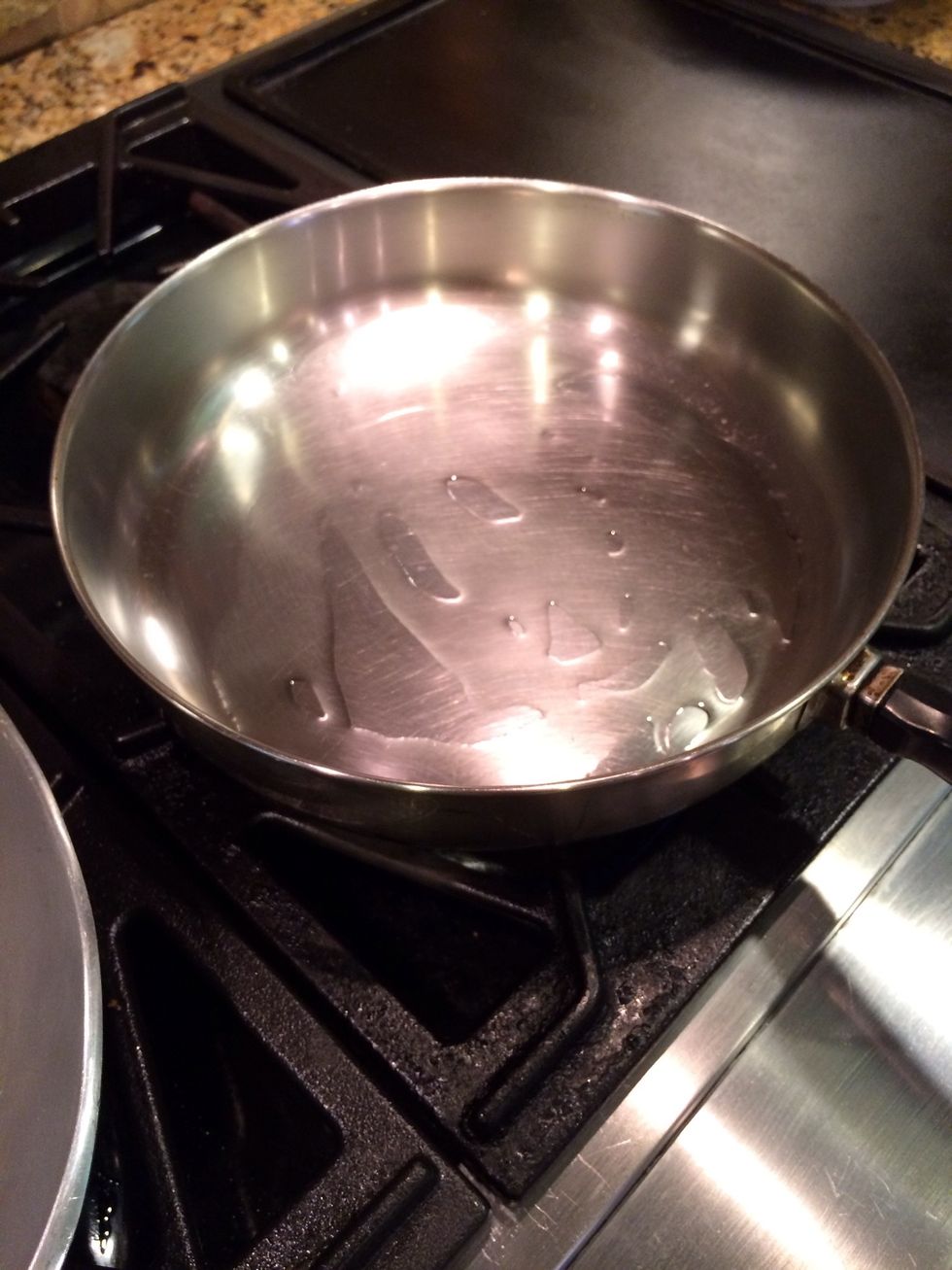 Add oil to hot pan.