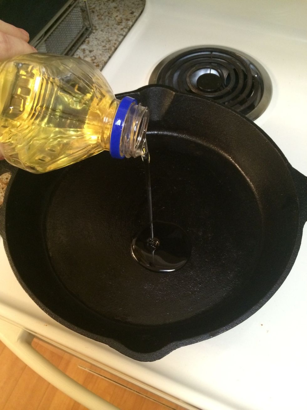Add oil to pan and let it heat up