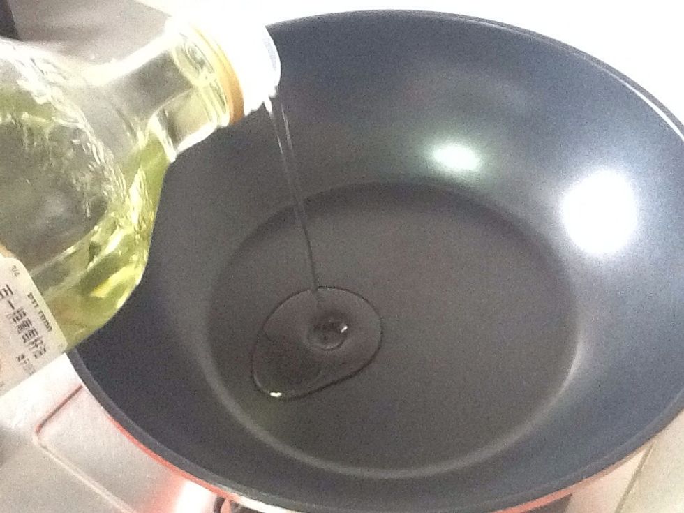 Add oil to the pan.