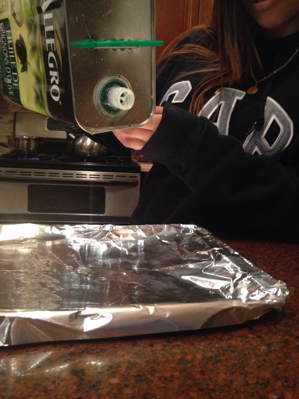add oil to the tray