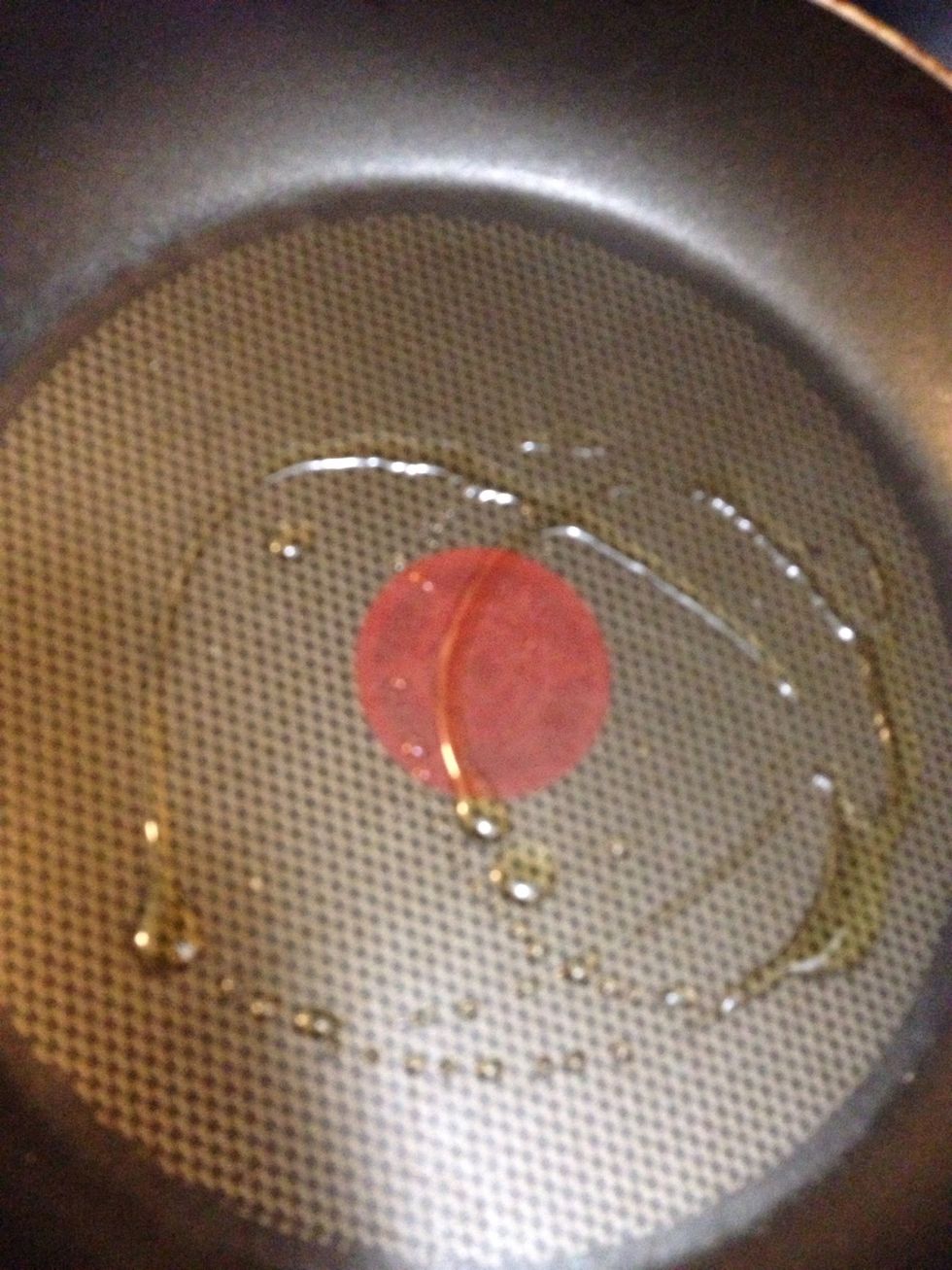 Add oils to he pan