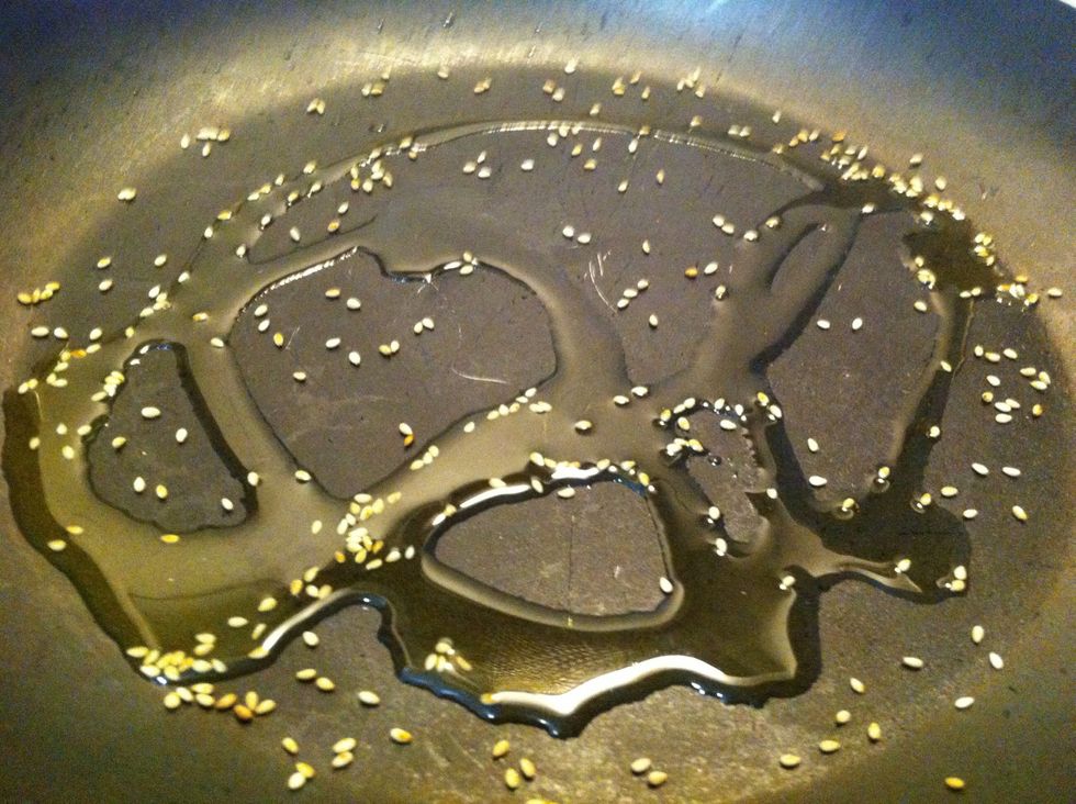 Add olive oil and heat up