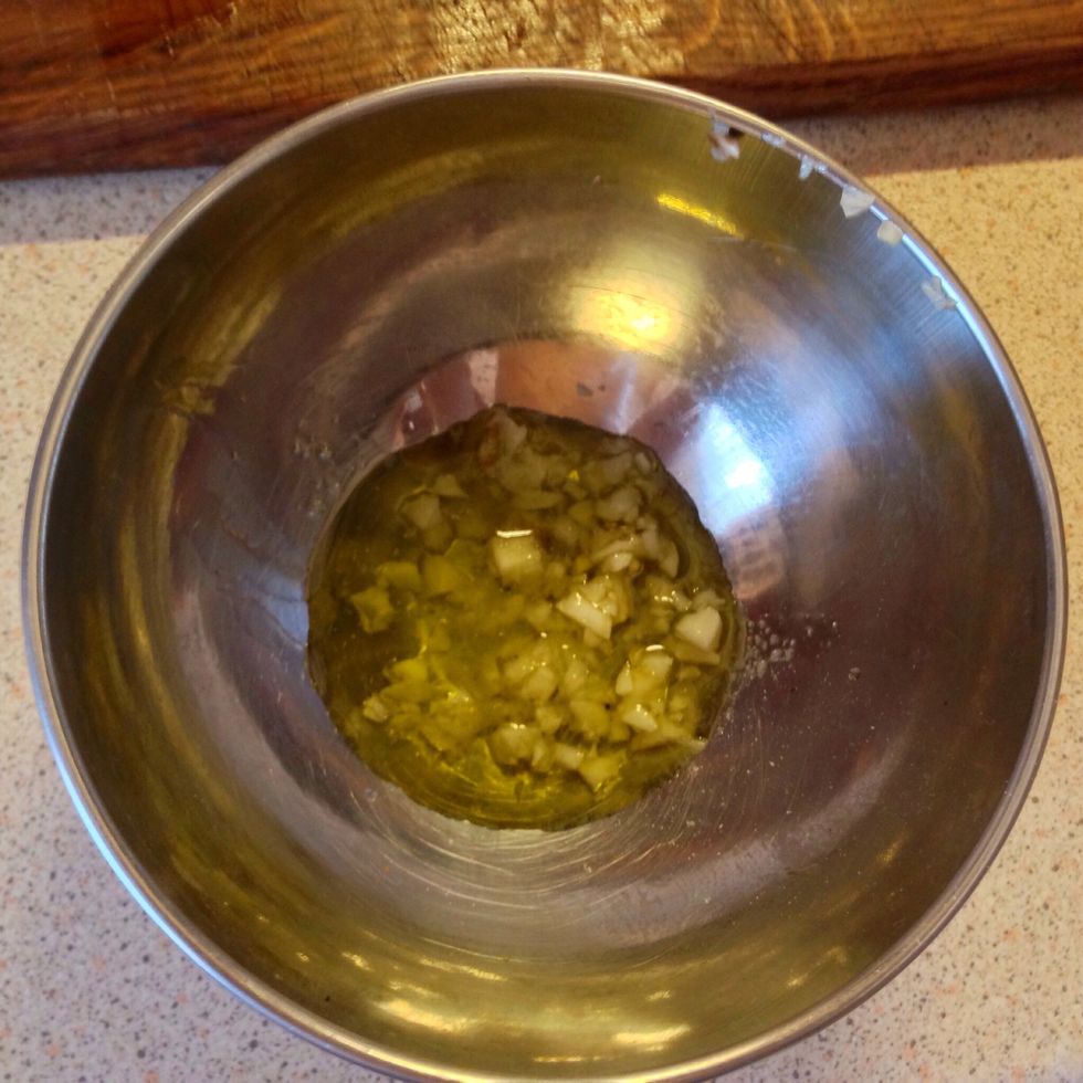 Add olive oil and salt.