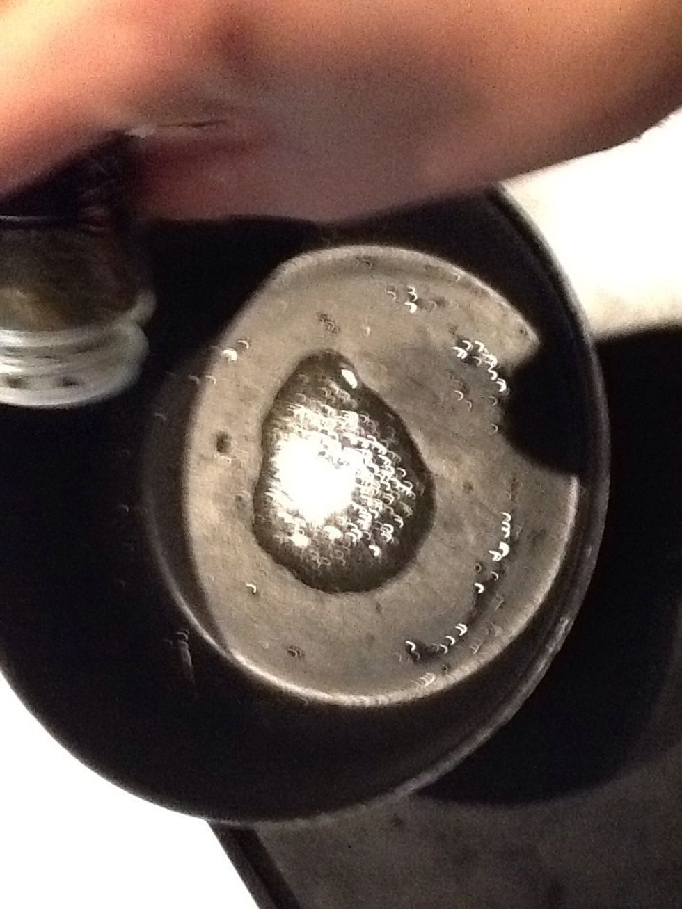Add olive oil, salt and thyme into a pan
