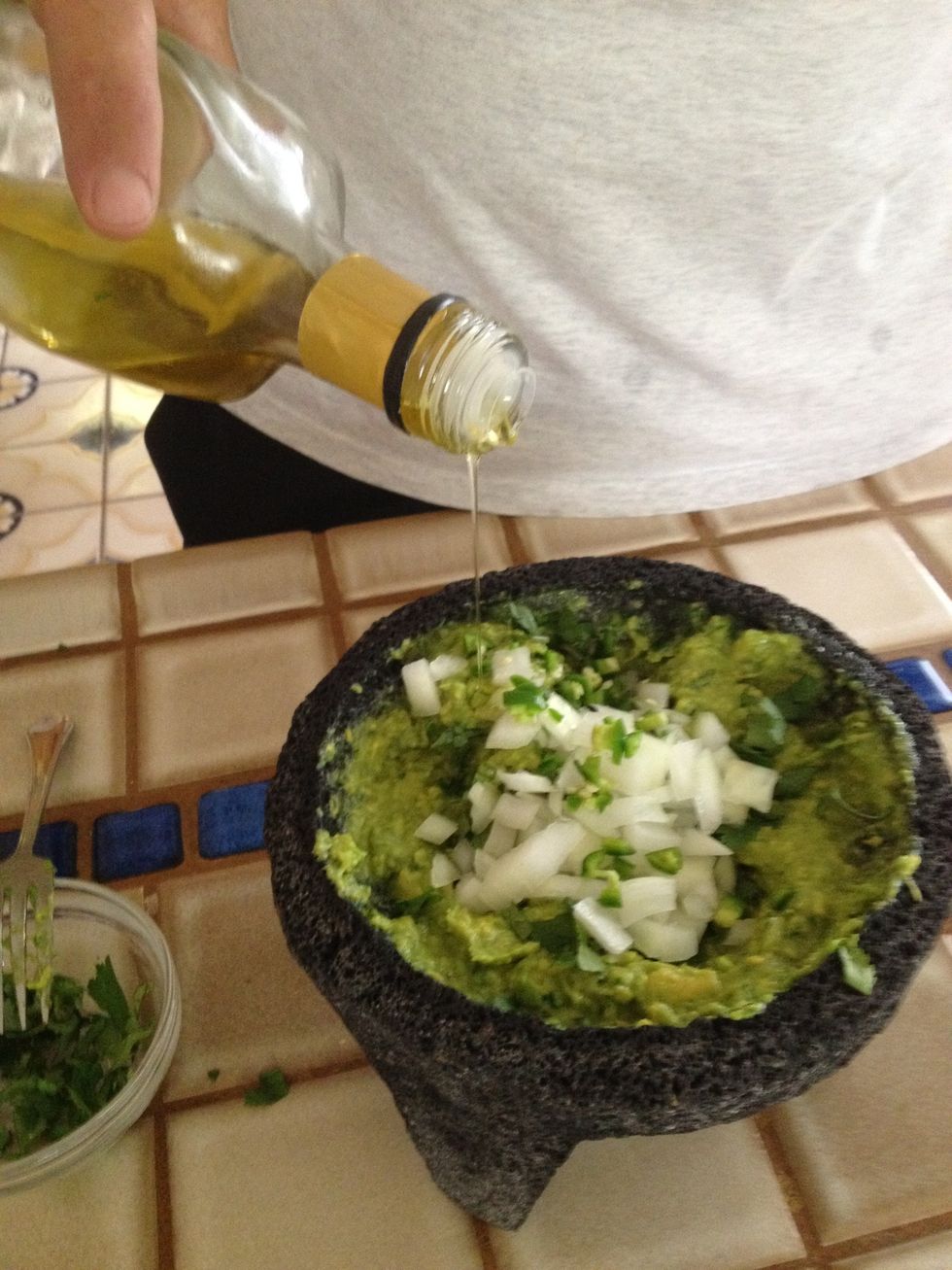 Add olive oil.