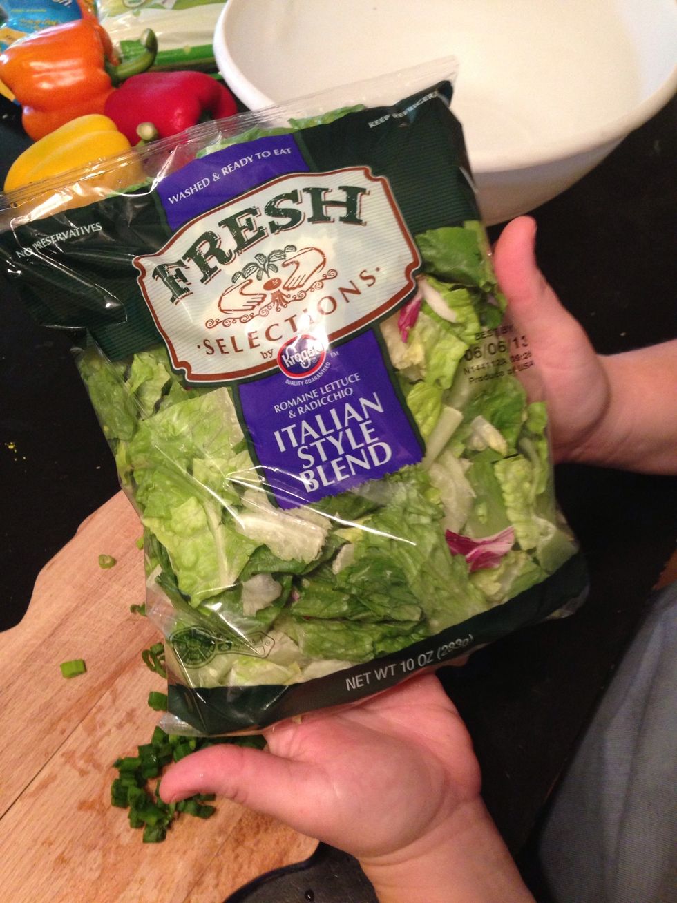 Add one bag of lettuce