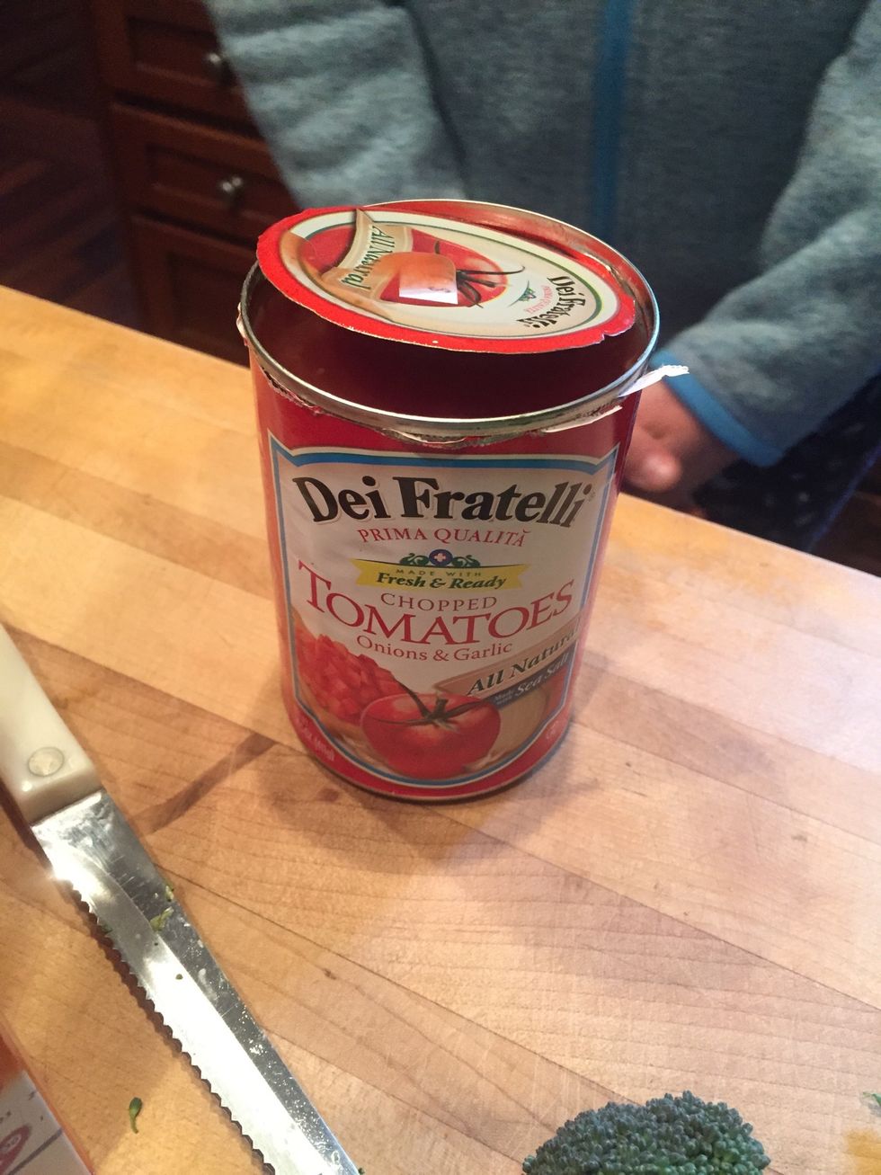 Add one can of chopped tomatoes