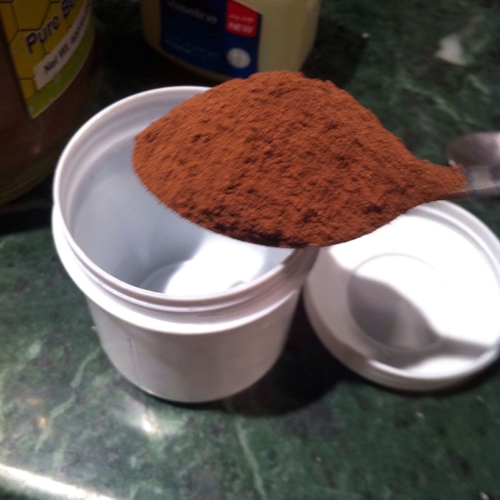 Add one cocoa spoon and