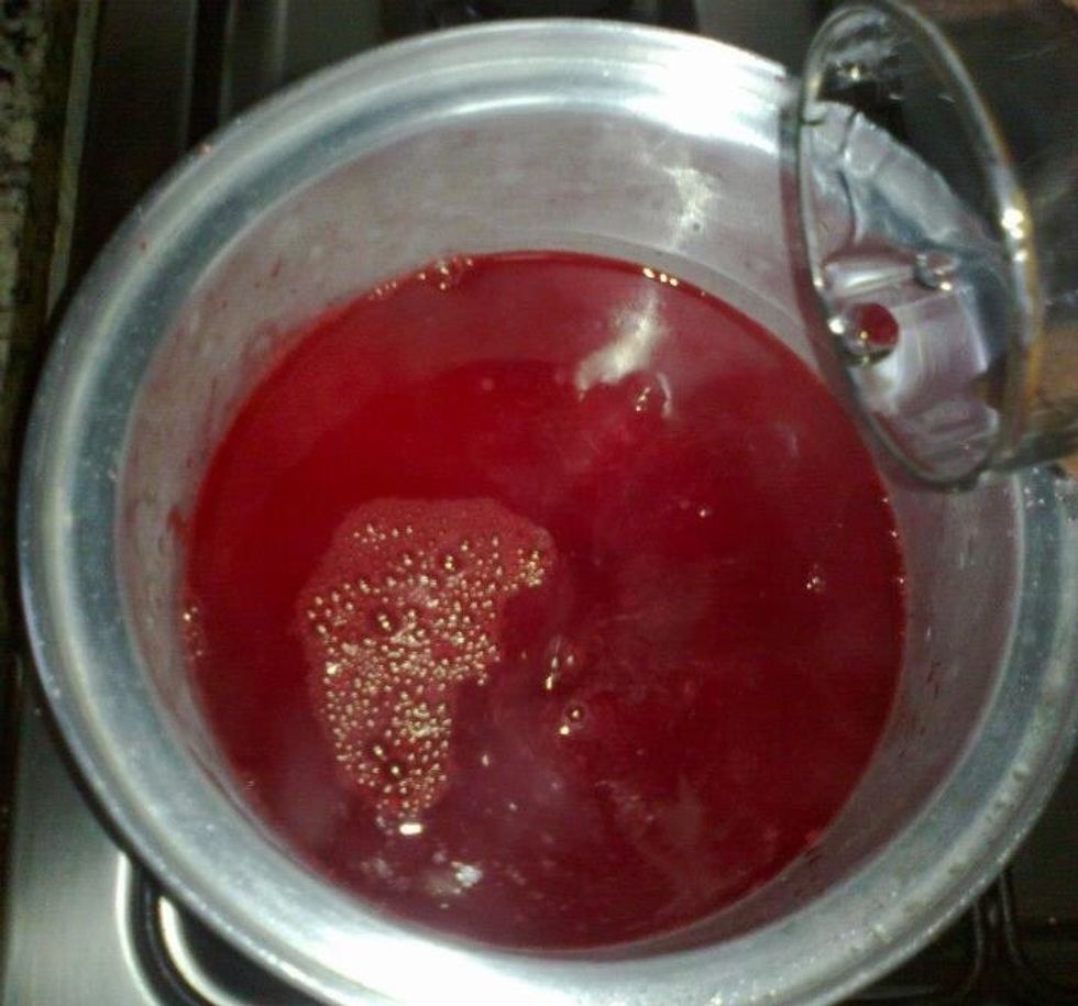 Add one cup of boiling water and stir it until dissolved