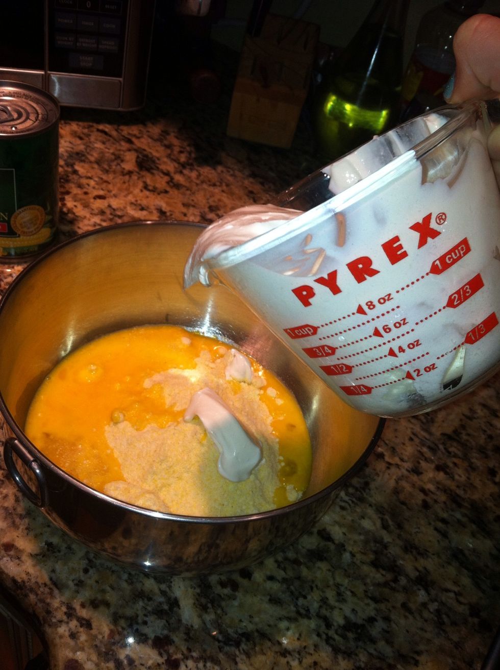 Add one cup of sour cream
