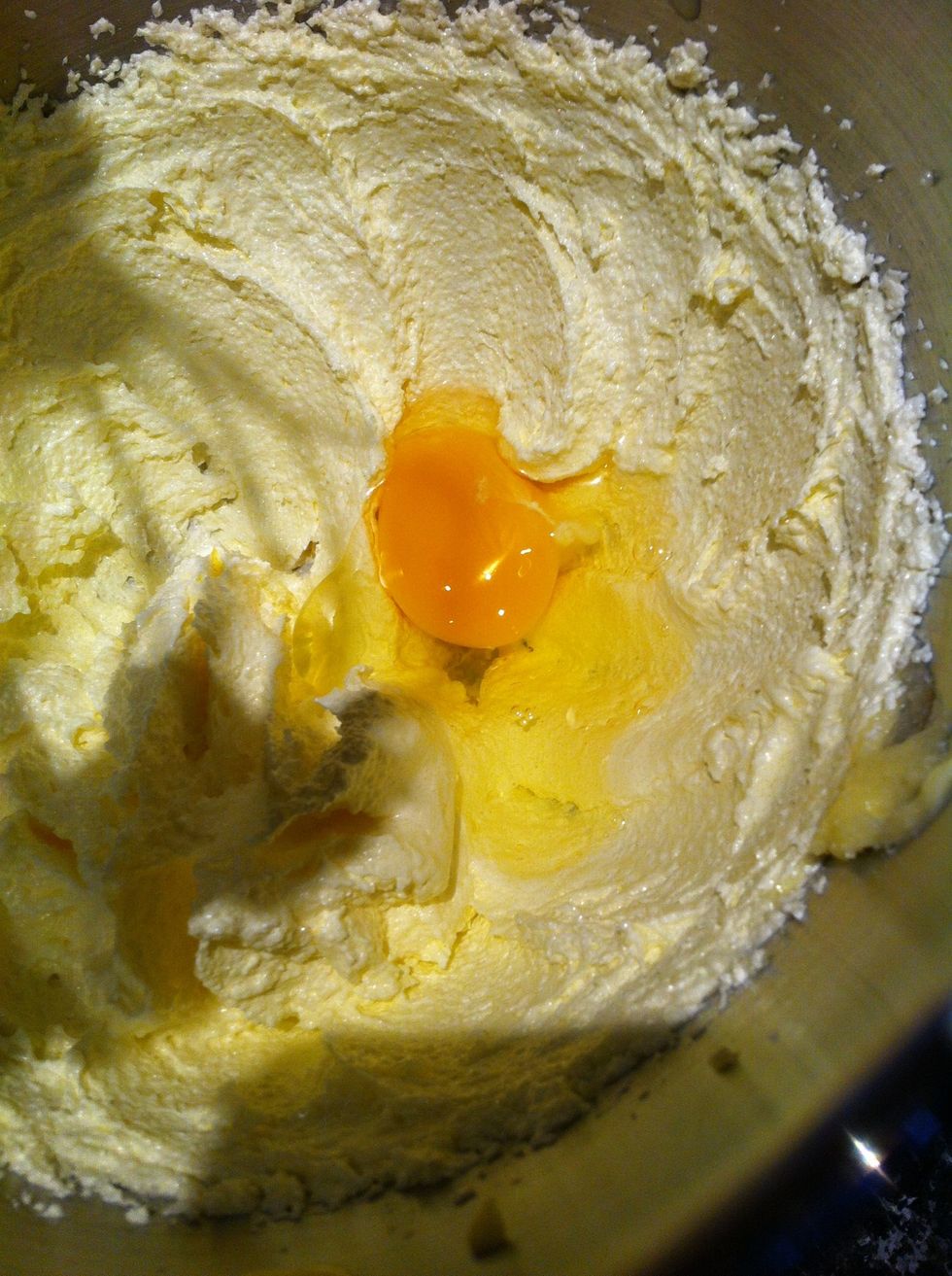 Add one egg at the time and mix well between every egg.