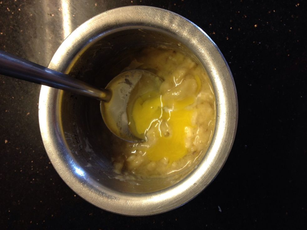 Add one egg. You can use an egg substitute to make the recipe vegan.