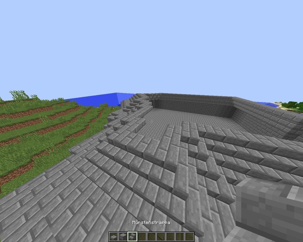 Add one more layer with chair and slabs again