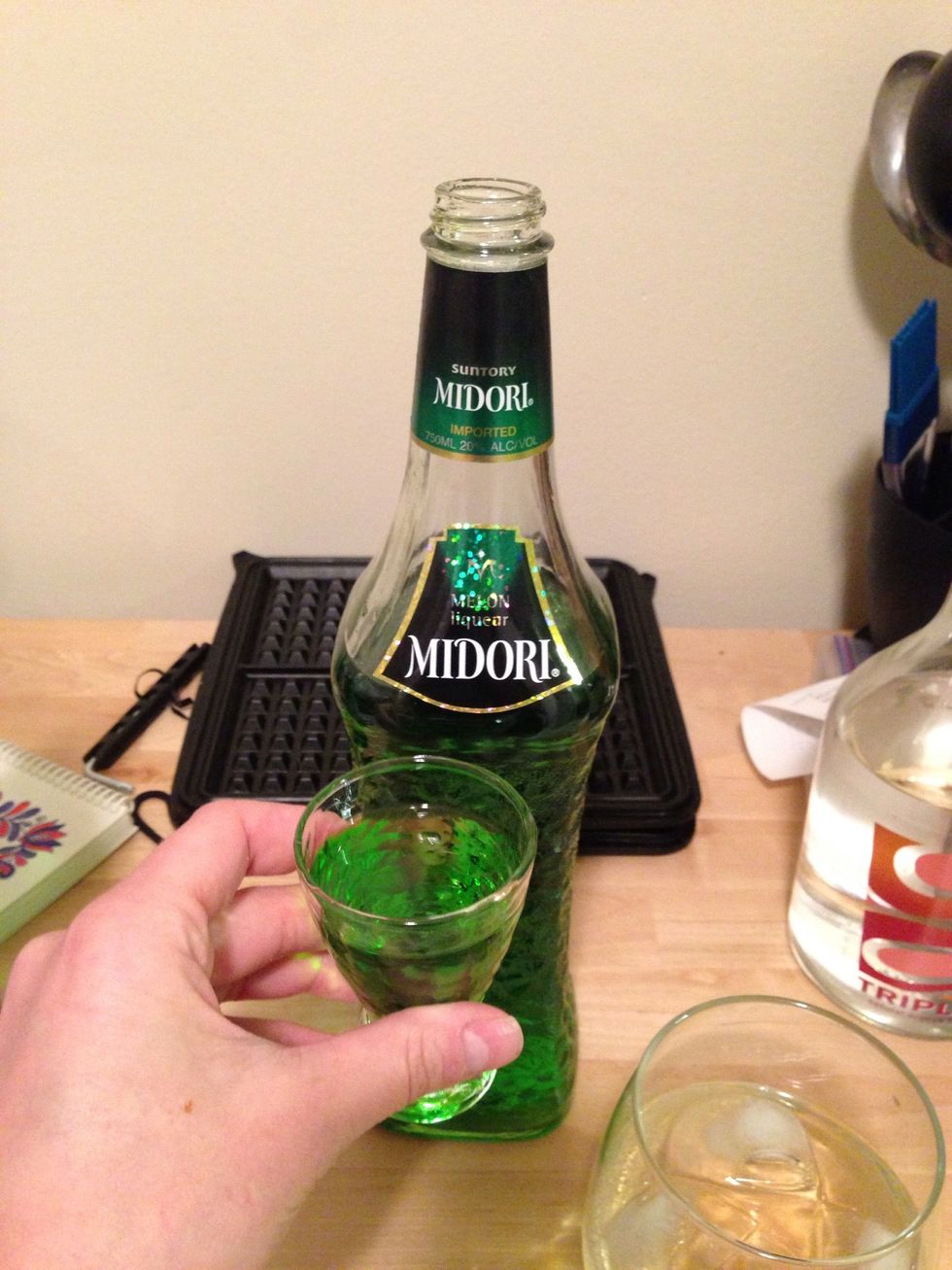 Add one ounce of Midori.