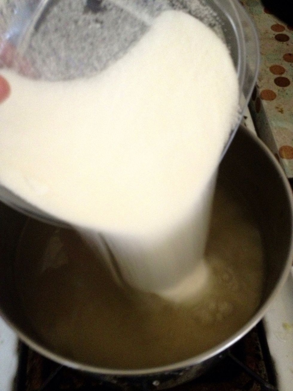 Add one part sugar to the ginger water.