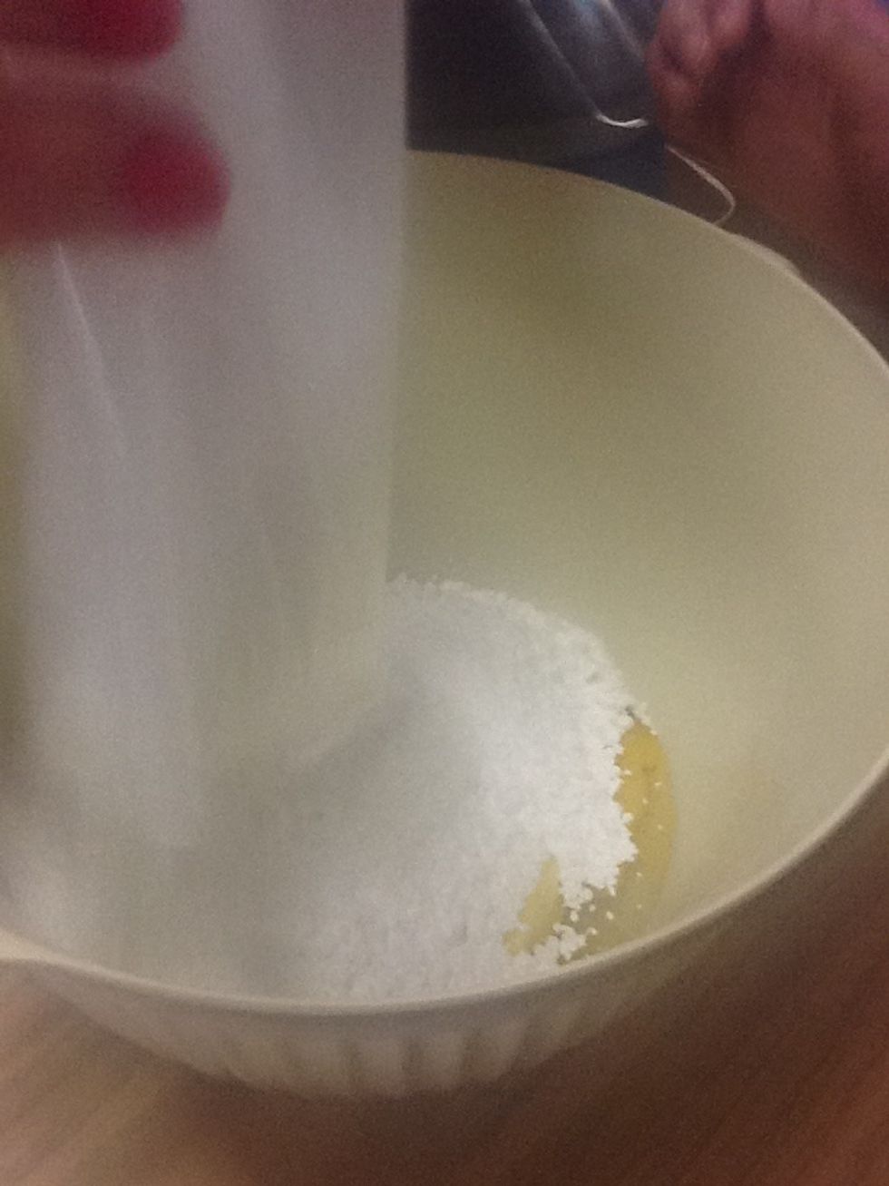 Add one pound of powdered sugar