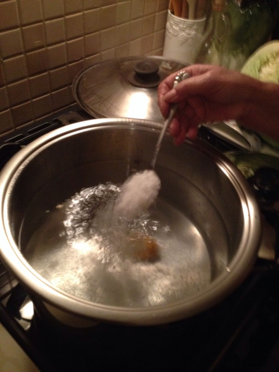 Add one table spoon kosher or table salt.