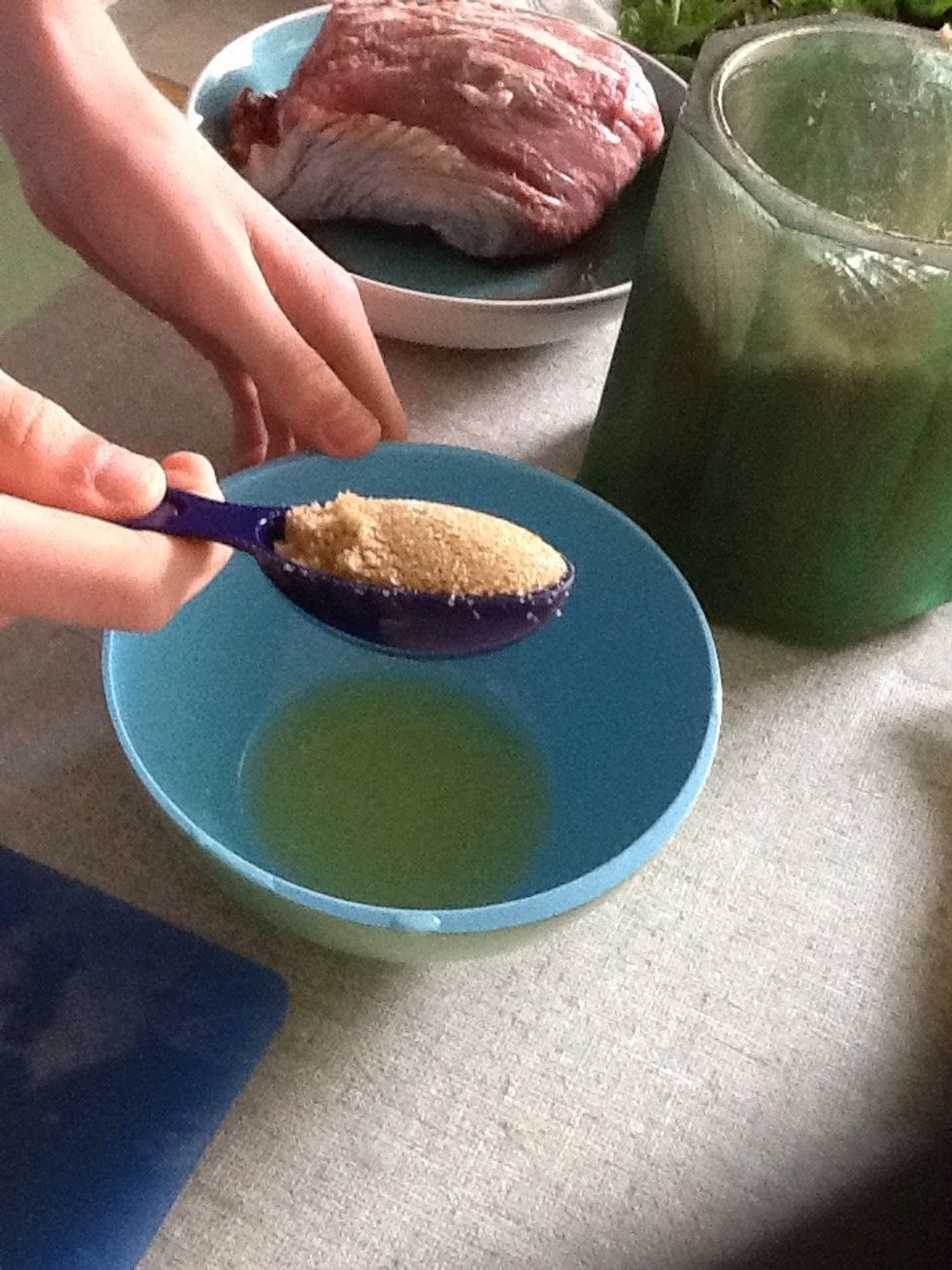 Add one tablespoon of sugar to the dressing.