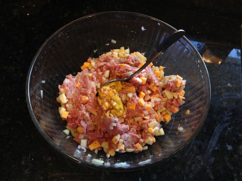 Add one tablespoon of your favorite mustard along with some salt and pepper.