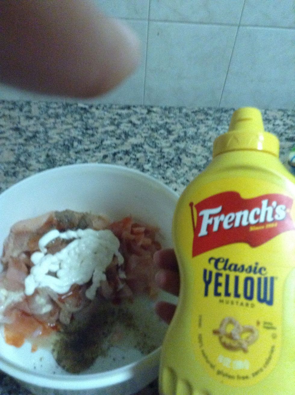 Add one tbsp of mustard paste