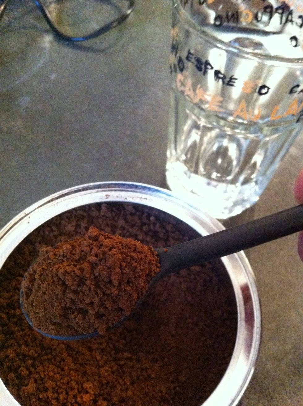Add one tea spoon of Nescafe