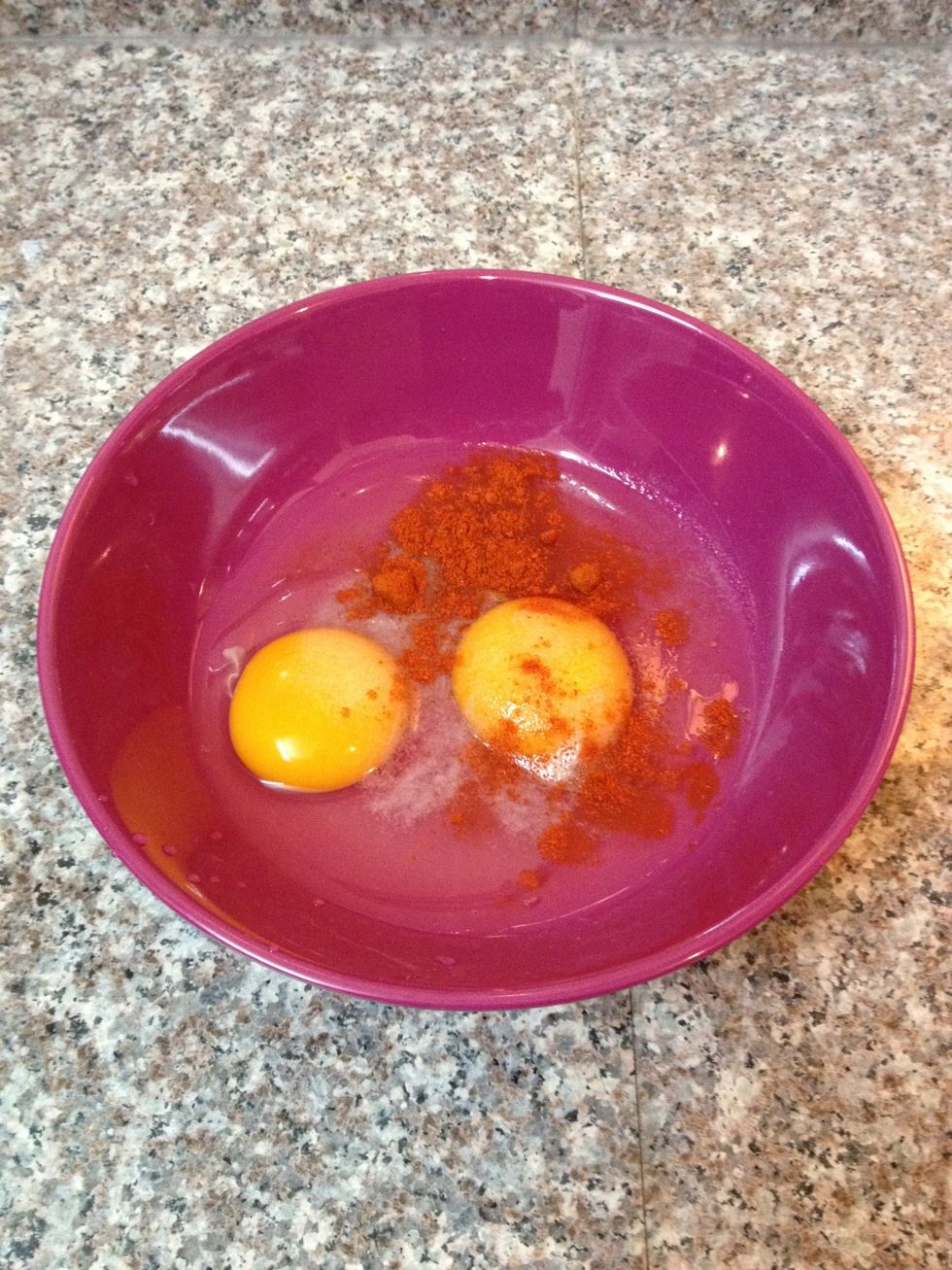 Add one teaspoon each of salt and red chili powder.