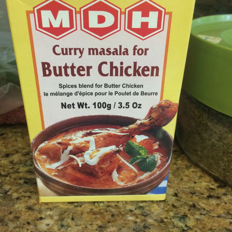 Add one teaspoon of butter chicken.