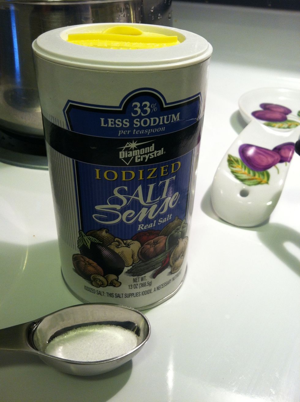 Add one third tablespoon of salt