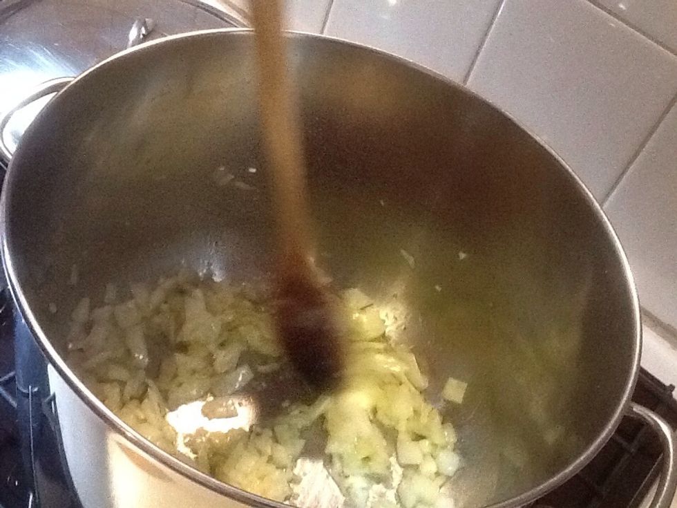Add onion and garlic and stir for 3 to 5 minutes.