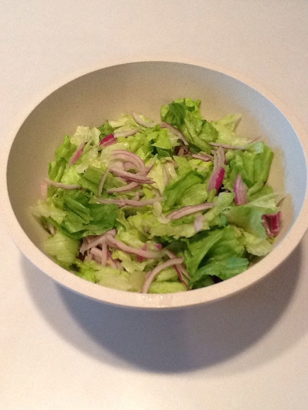 Add onion to salad.