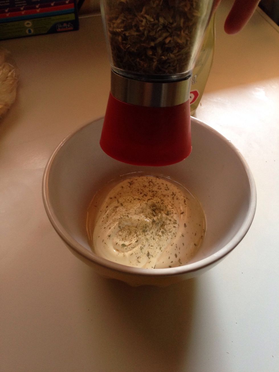 Add oregano and salt