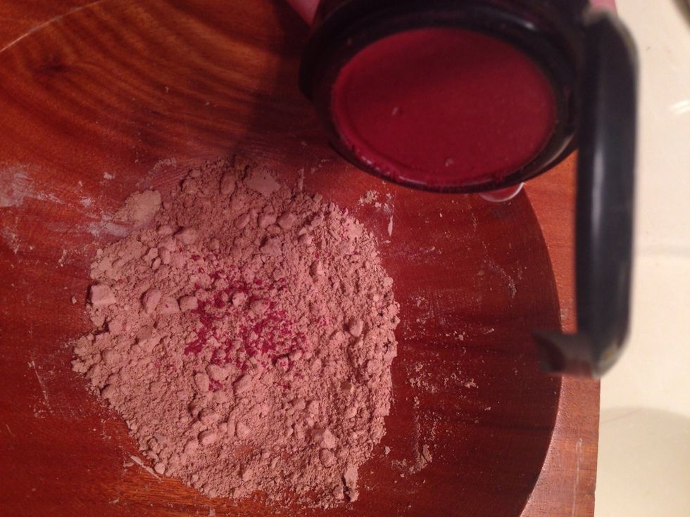 Add other colors if you want your shade pinker, darker, lighter, etc. cinnamon and cocoa powder can be used this step.