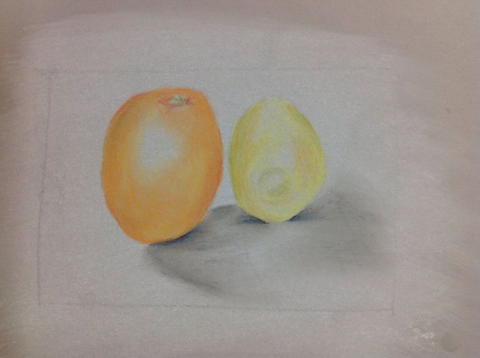 Add other colors you see in the still life.