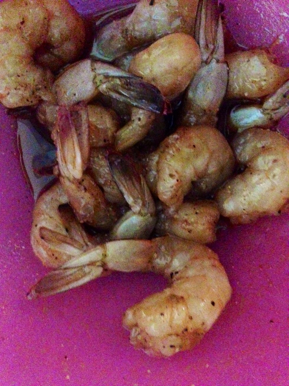 Add oyster sauce , salt n pepper. Mix well and leave it aside for about 20 mins.