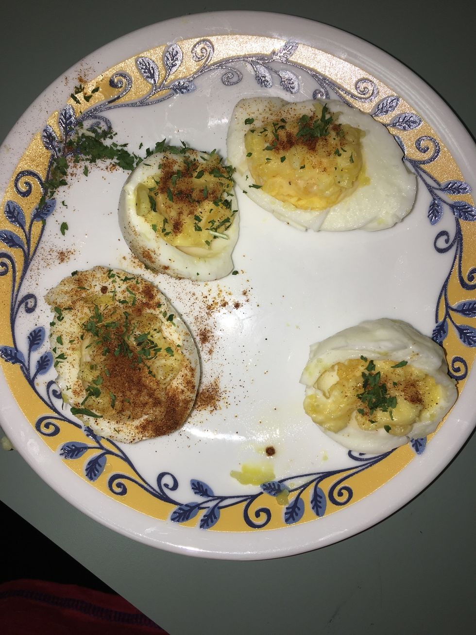 Add paprika and parsley. (To preference.)