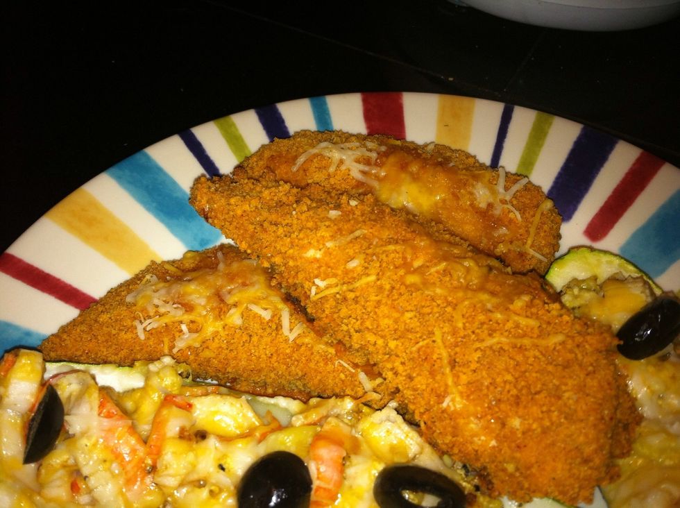 Add Parmesan cheese, if you want that's optional.