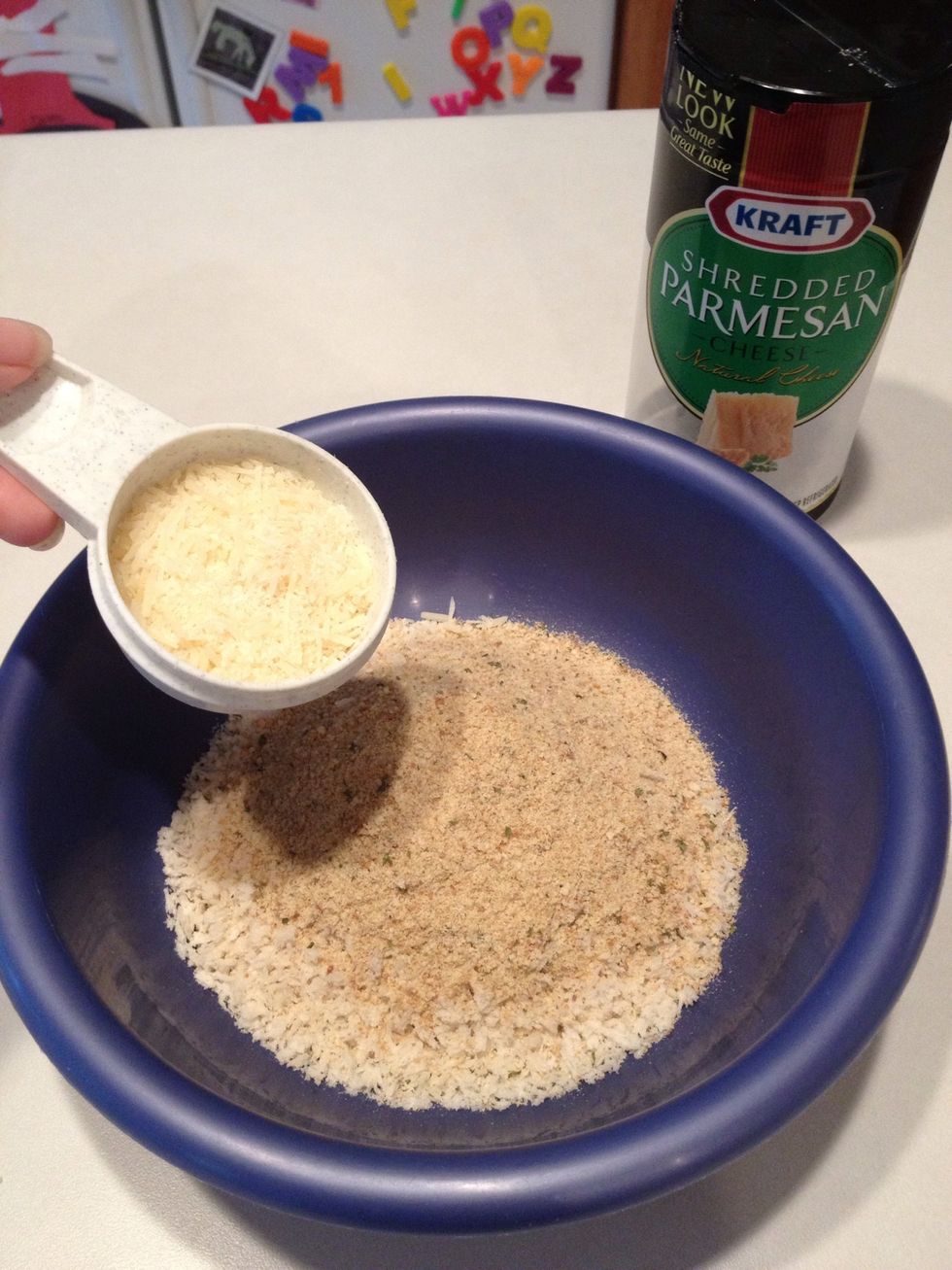 Add Parmesan cheese. Mix well.