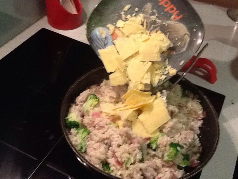 Add Parmesan cheese. Stir until meted through.