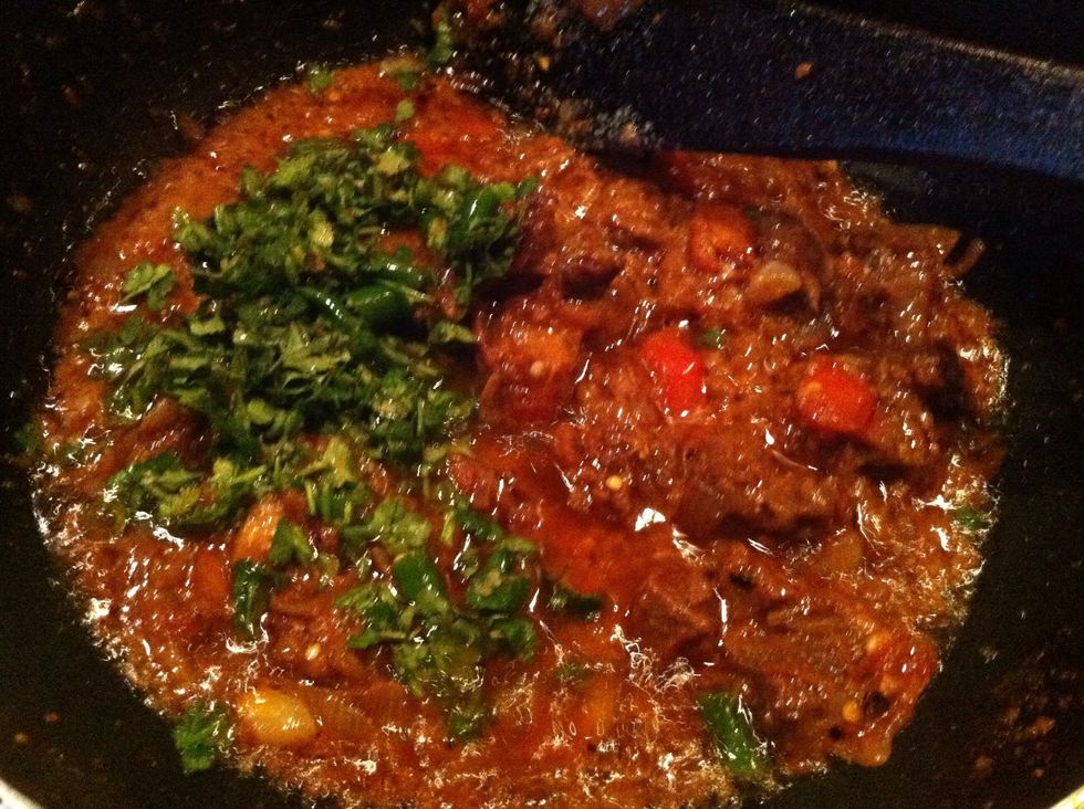 add parsley and green chili