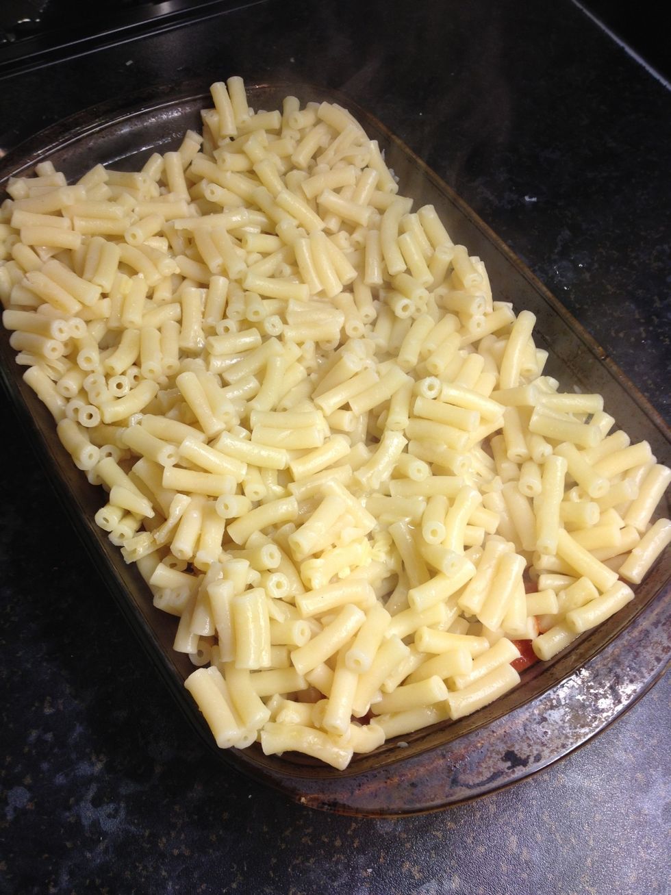 Add pasta rest of dish