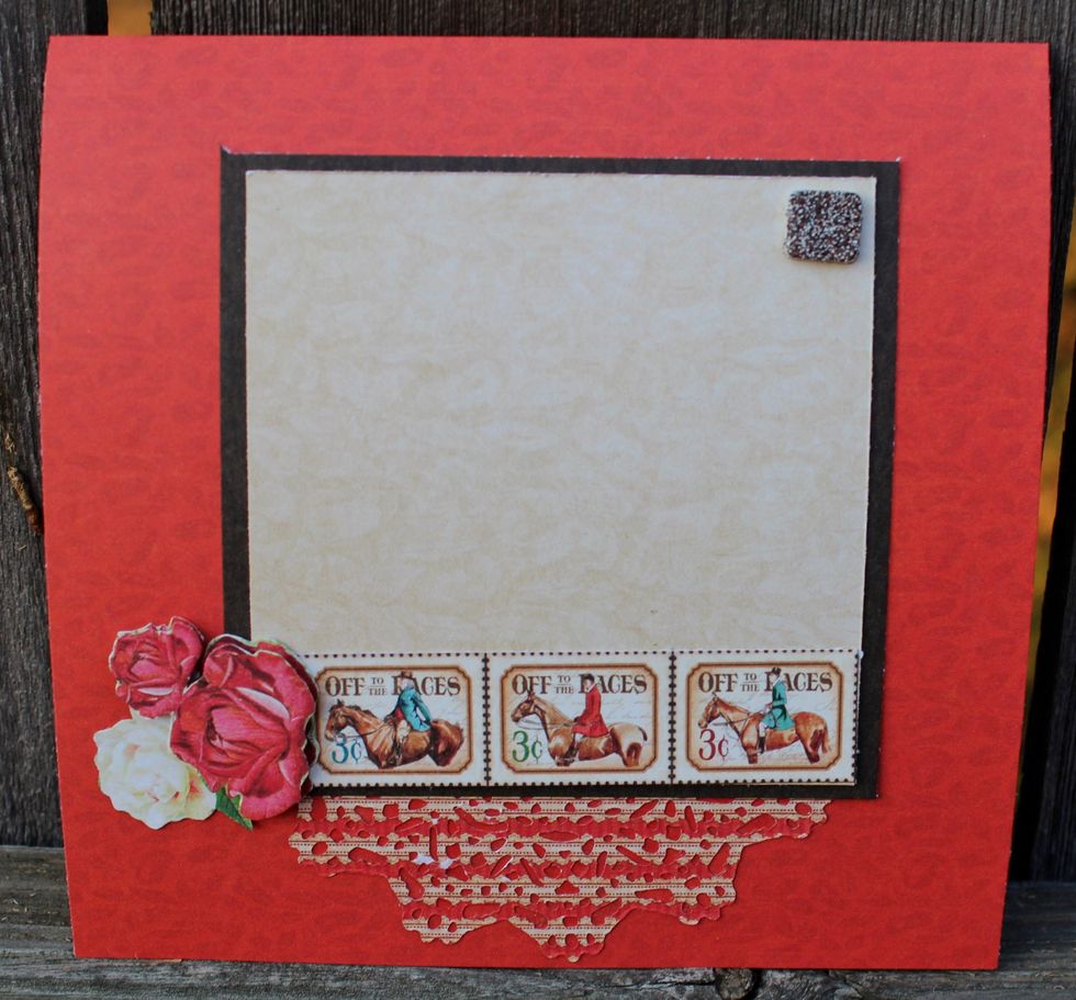 Add pattern paper to inside of card....