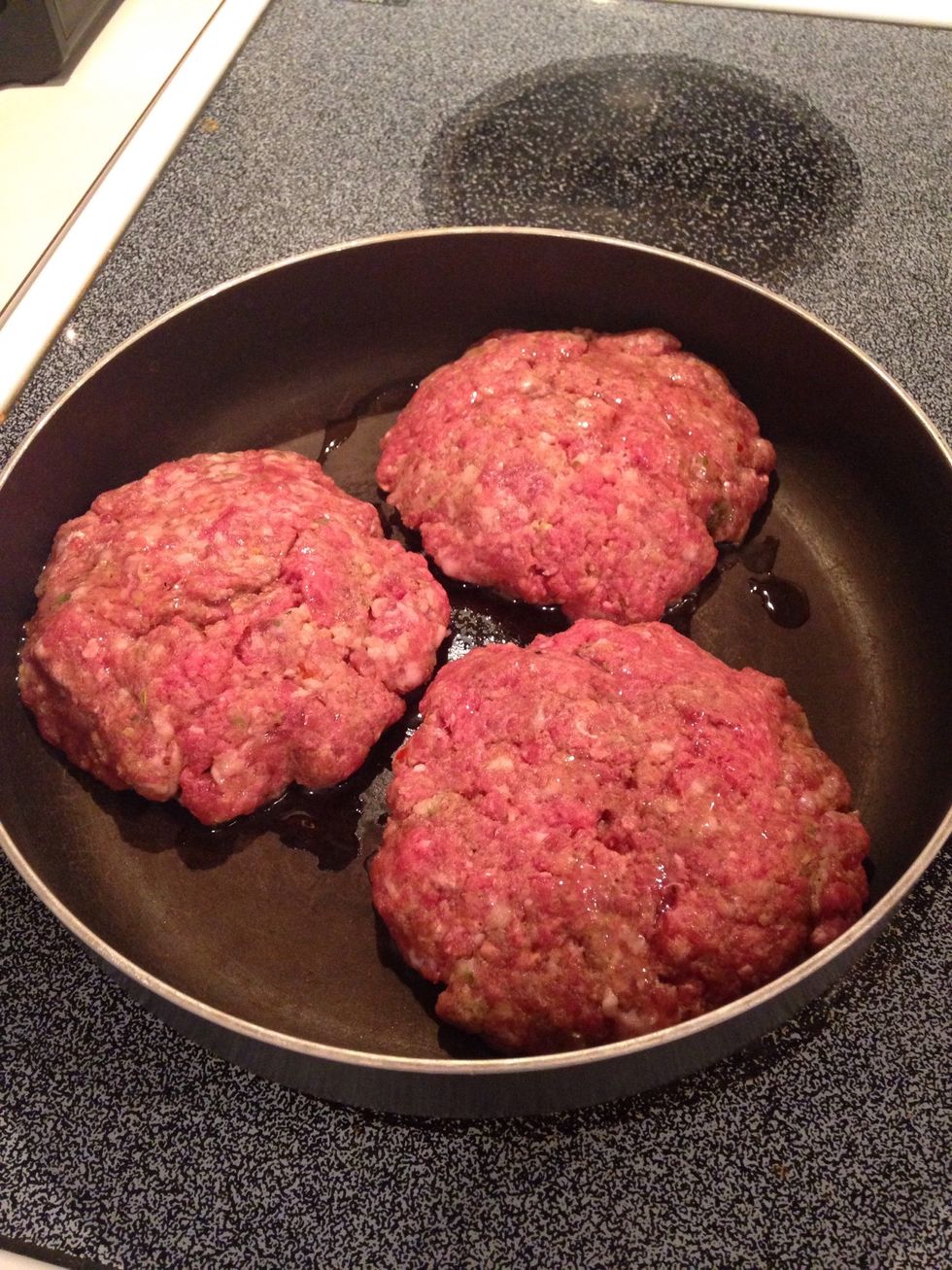 Add patties and cook 3-5 minutes.