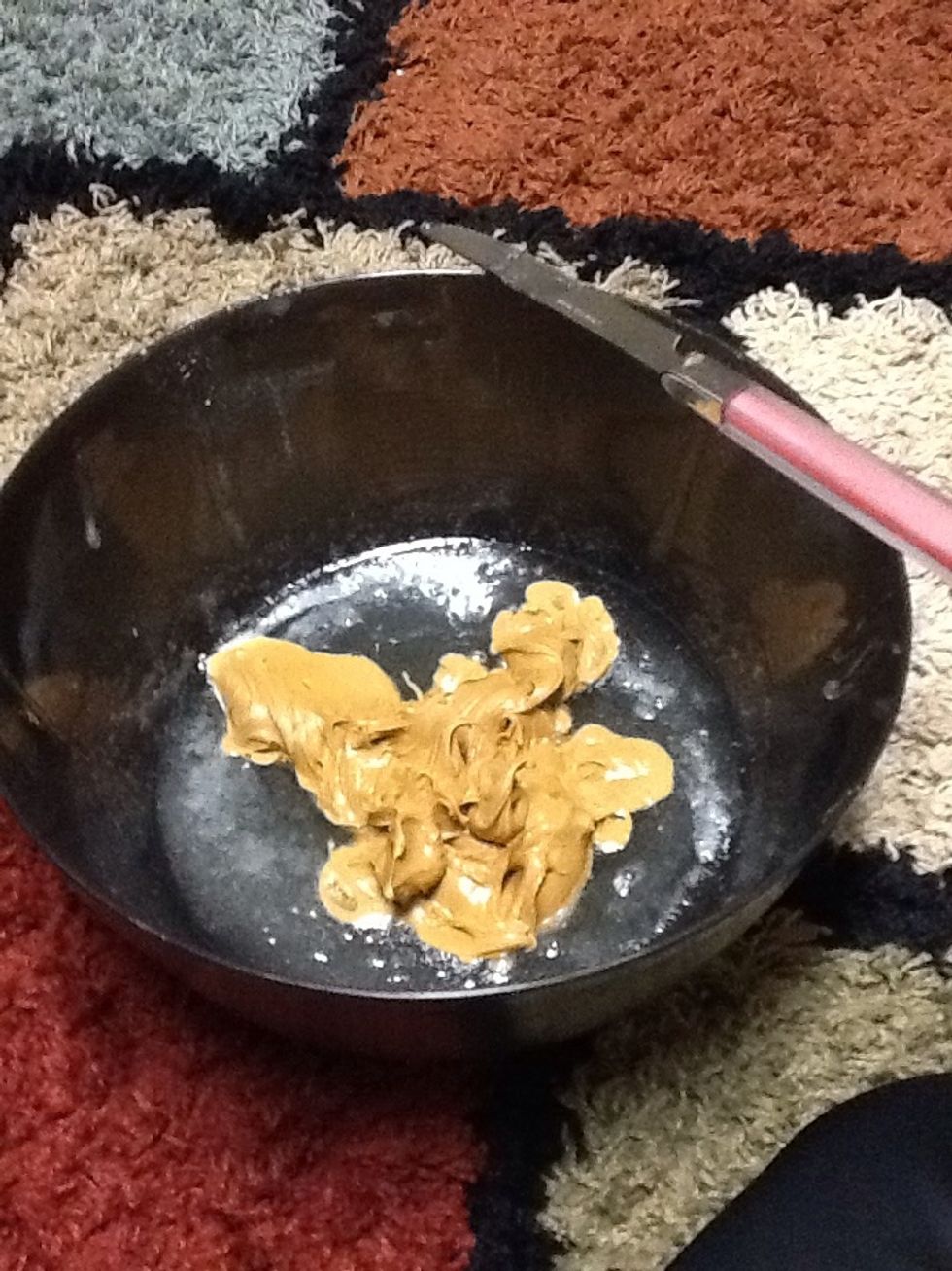 Add peanut butter and stir until smooth
