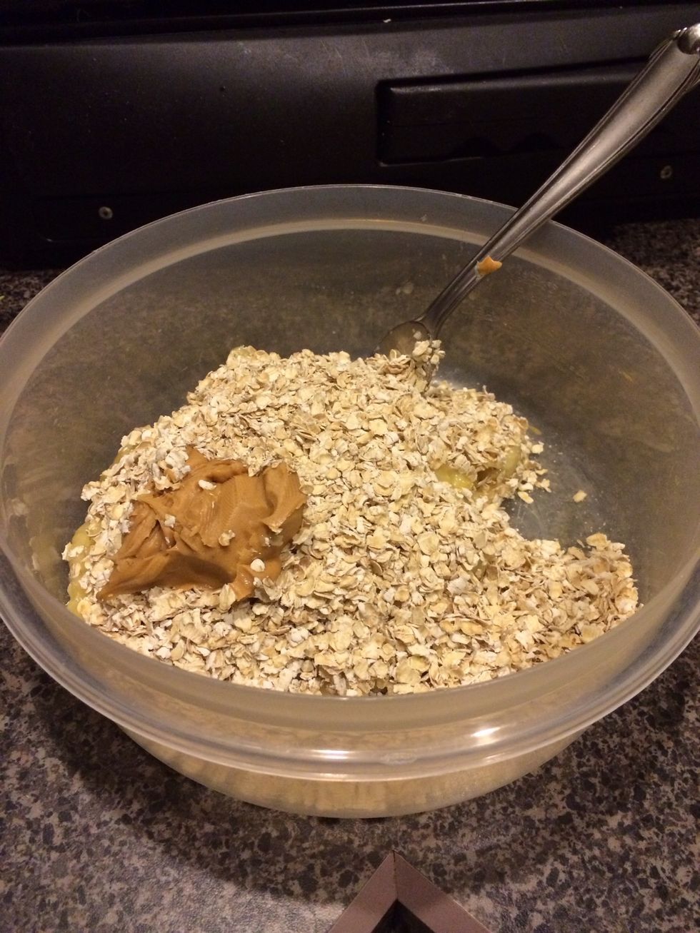 Add peanut butter (optional) and mix