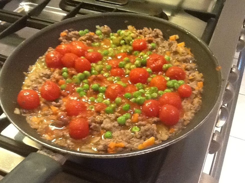 Add peas.